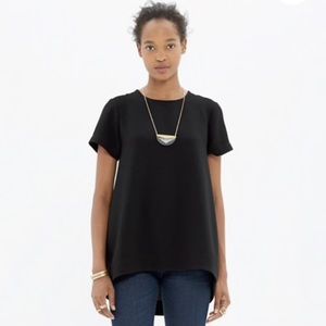 Madewell tailored Button back tee Blouse small